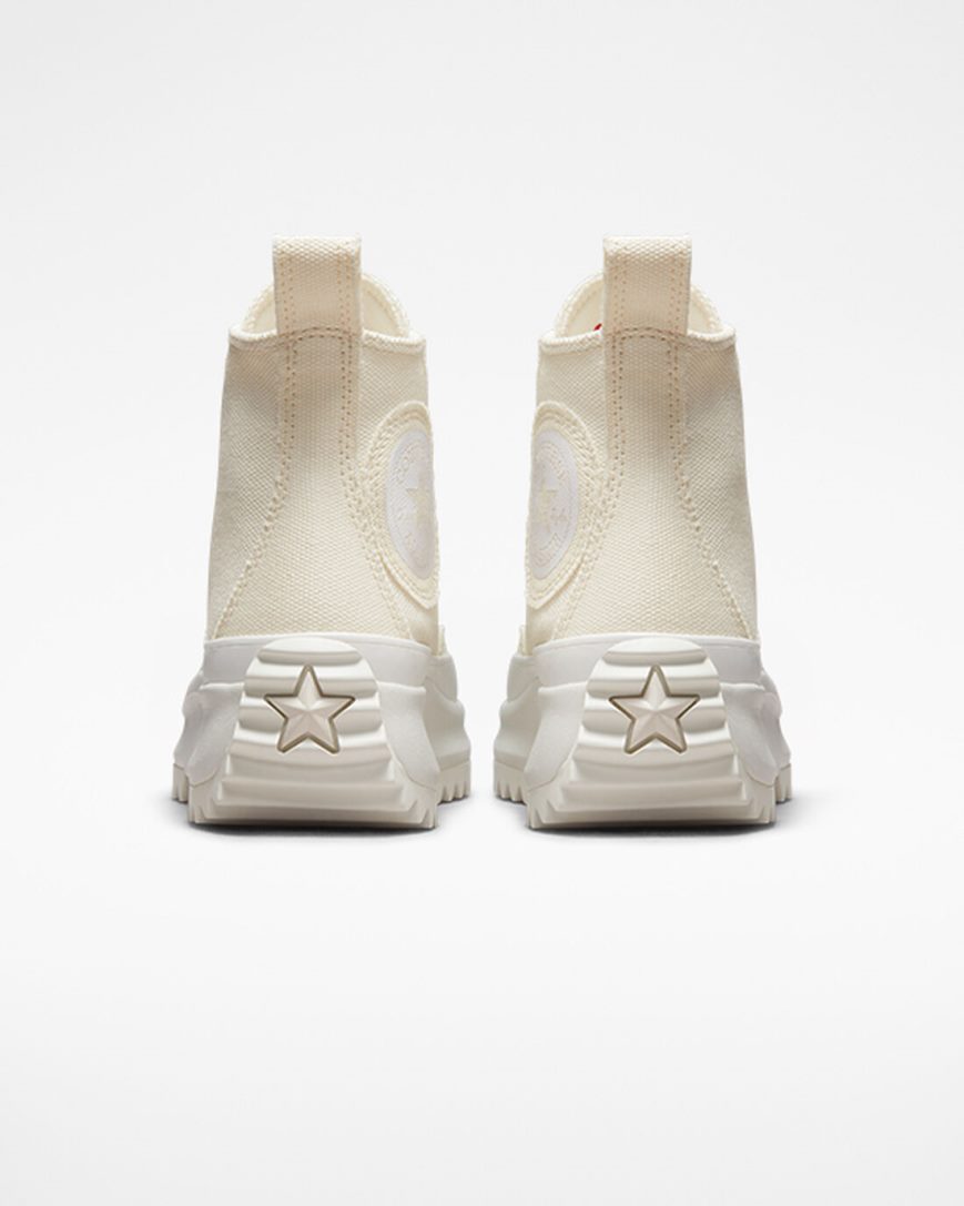 Women's Converse Run Star Hike Raw Edge High Top Platform Shoes Beige / Beige White | AU EC501H